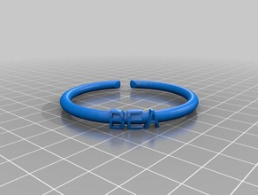 mon texte personnalisé ringbraceletcrown chose bea la mode 3d print model - Mito3D