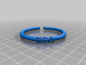 mon texte personnalisé ringbraceletcrown chose bea la mode 3d print model - Mito3D