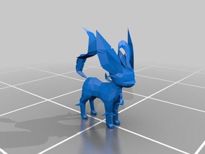 leafeon creatures pokemon 3d print model - Mito3D