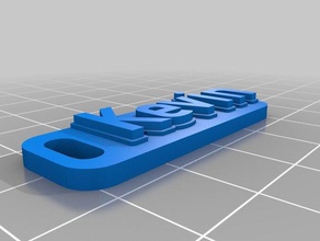 kevins keychain organization customized 3d print model - Mito3D