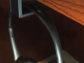 under desk headphone holder 1 inch organization 3d print model - Mito3D