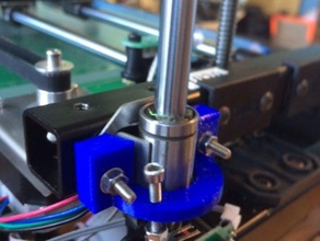 adjustable z-limit rigidbot peter stoneham linear bearing holders 3d printer accessories mount upgrade bracket limit switch 3d print model - Mito3D