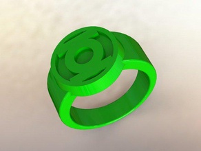 green lantern ring-Klassiker Requisiten comic cosplay dc 3d print model - Mito3D