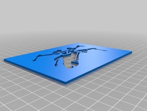 Flügel-Schablone Kunst tools angepasst 3d print model - Mito3D