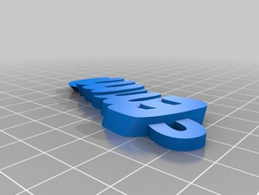 meine angepasste iamburnystext name keyring keyfob Organisation 3d print model - Mito3D