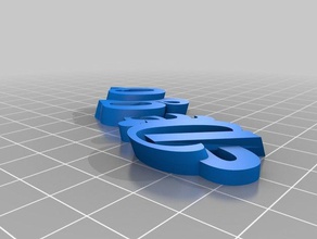 meine angepasste iamburnystext name keyring keyfob Organisation 3d print model - Mito3D