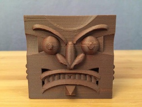 evil face planter hollowed containers holder tiki 3d print model - Mito3D