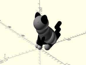 halloween carino gatto pjhr-&ltkc&gt 3d la stampa animale nero customizer openscad robotica stl 3d print model - Mito3D