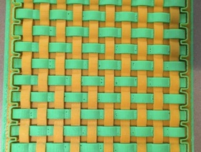 parametric woven panel dual color extrusion models craftml lattice weave 3d print model - Mito3D