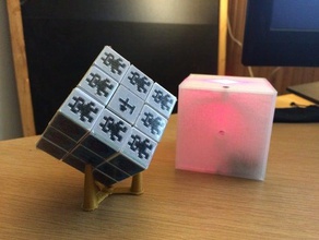 rubiks cube titulaire stand de l'organisation la couleur du des dés mule le stockage trois points 3d print model - Mito3D