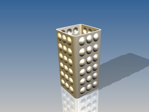 bubblesquare vases décor 3D print model - Mito3D