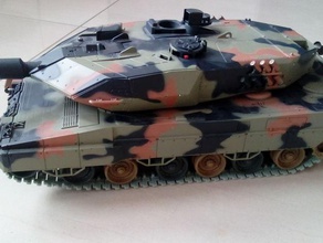 caterpillar rc 124 heng long leopard ii a5 vehículos tanque de pistas 3d print model - Mito3D