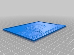 nick lithopane 2d art personnalisé 3d print model - Mito3D