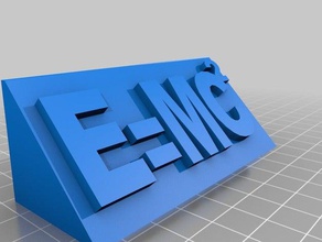 emc2 paper weight math art 3d print model - Mito3D