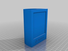 claudia besonders angefertigt Stifthalter withtext-Foto-Rahmen Kunst tools 3d print model - Mito3D