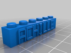 achille lego blocco portachiavi costruzione i giocattoli personalizzato 3d print model - Mito3D
