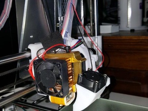 sintron prusa i3 mk8 extruder cooling fan mounts funnel 25mm 3d printer accessories 3d print model - Mito3D