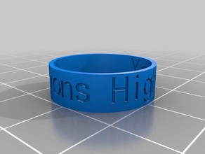 anel fino anéis personalizado 3d print model - Mito3D