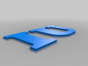 iu signs logos 3d print model - Mito3D