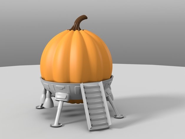 pumpkin lander art 3D print model - Mito3D