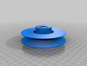 my customized pulley customizer hacked together 2 other customizers parts 3d print model - Mito3D