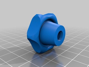 star knob metric m6 nut printed abs replacement parts 3d print model - Mito3D