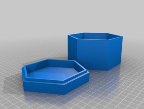 my customized parametric polygonal lidded box containers 3d print model - Mito3D