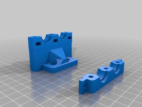 double e3d v6 bowdenmount prusa i3 rework printer parts bowden mount dual hotend 3d print model - Mito3D