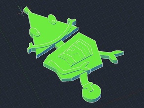 wobot logotipo robótica 3d print model - Mito3D