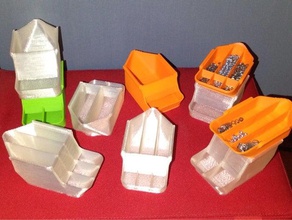 stapelbare box-system revisited Container Nüsse Schrauben 3d print model - Mito3D