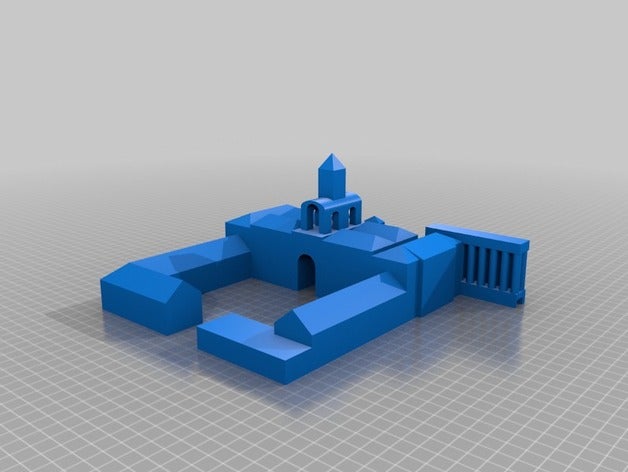 blenheim palace sketch buildings structures 3D print model - Mito3D