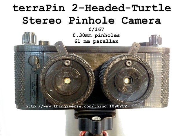 terrapin 2ht stereo iğne deliği kamera 120 film orta format pinhead schlab schlaboratory schlem schlulzbot stereogram stereograph stereografik üç-d 3D print model - Mito3D