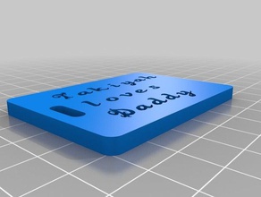 daddy lugage etiqueta organización personalizado 3d print model - Mito3D