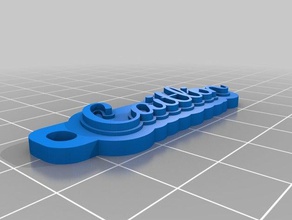 caitlin keychain organization customized 3d print model - Mito3D