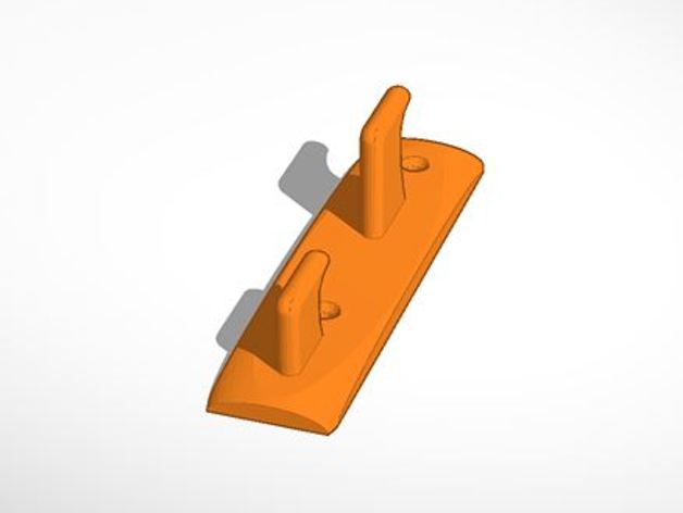 coat hanger cabide v2 3d printing wall 3D print model - Mito3D