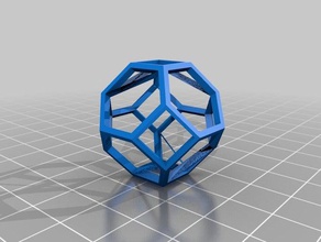 truncated octahedron math art customized 3d print model - Mito3D