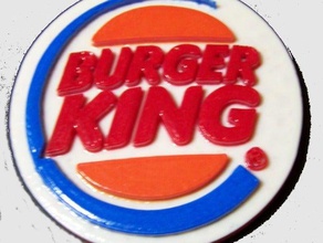 burger king logotipo sinais logotipos multi-cor polonês 3d print model - Mito3D