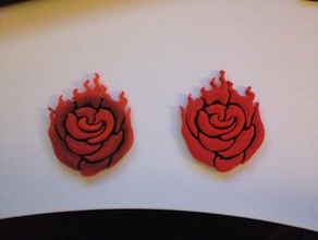 ruby rose ciondolo accessori fiammeggiante rwby 3d print model - Mito3D