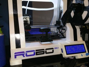 robo 3d logo cover- reprapdiscount smart lcd controller xxl printer accessories robo3d r1 3d print model - Mito3D