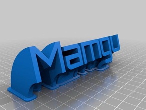 balayage nom mamgu bureau de personnalisé 3d print model - Mito3D