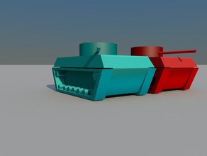 polytank vehículos baja poli diseño simple t67 mundo de los tanques 3d print model - Mito3D