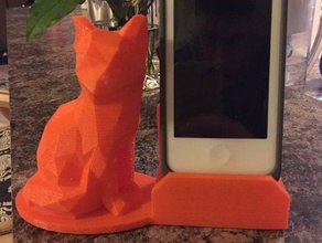 foxy iphone 4 stand mobile 3d print model - Mito3D