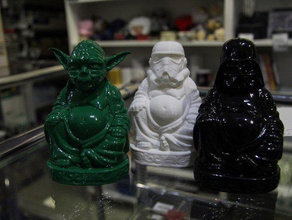 pop buddha sculture batman futurama pop-buddha di star wars yoda 3d print model - Mito3D