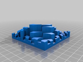 çakışan Kare daireler sanat 3d print model - Mito3D