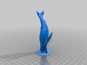 humpback whale no support animals bath creature creatures float life makeredchallenge2 mammal ocean sculptris sea toy 3d print model - Mito3D