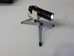 cree flashlight tripod mount gadgets holder torch 3d print model - Mito3D