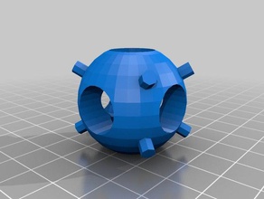 hollowed out mine sculptures hole holes learning openscad sphere 3d print model - Mito3D