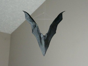 night bat animals bats decoration decorative halloween push pin scary swooping 3d print model - Mito3D