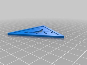 avviso di rapaci base i segni loghi velociraptor cartello avvertimento 3d print model - Mito3D