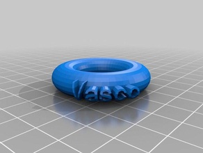 anello sottile de la moda personalizado 3d print model - Mito3D